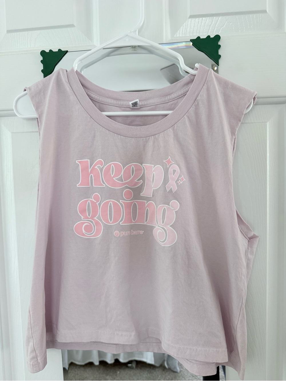 Pure Barre Lavender Pink 'Keep Going' Graphic Tank